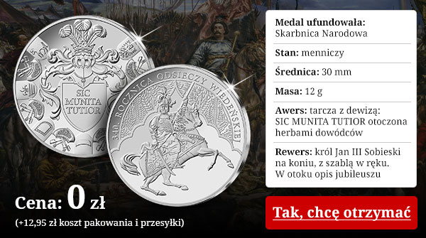 Medal ufundowany przez Skarbnicę Narodową