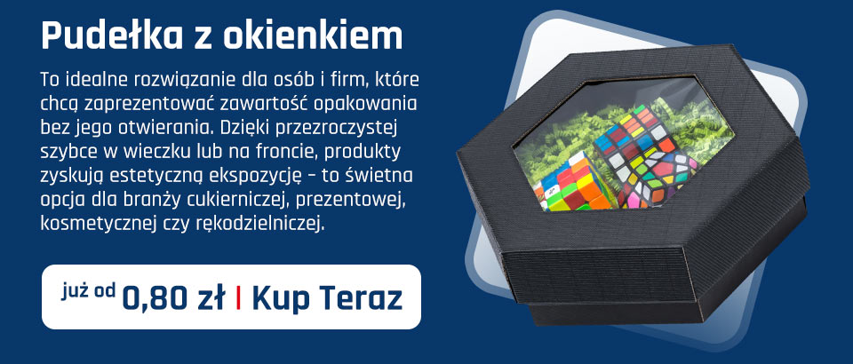 neopak - Pudełka z okienkiem - To idealne rozwiązanie dla osób i firm, które chcą zaprezentować zawartość opakowania bez jego otwierania. Dzięki przezroczystej szybce w wieczku lub na froncie, produkty zyskują estetyczną ekspozycję – to świetna opcja dla branży cukierniczej, prezentowej, kosmetycznej czy rękodzielniczej - Kup Teraz