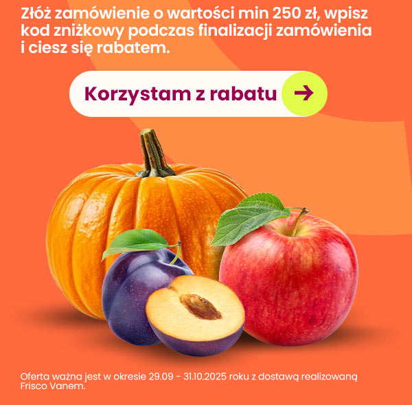 frisco - Jesień pełna witamin! Nie przegap okazji! Teraz świeże warzywa i owoce dostępne z rabatem 10%! - Sprawdź