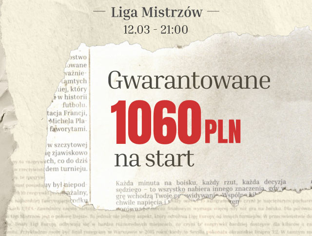 Fuksiarz.pl - Atletico Madryt vs Real Madryt - Liga Mistrzów - 12.03 - 21:00 - Gwarantowane 1060 pln na Start - Załóż Konto