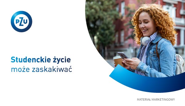 Grafika reklamowa PZU - Ubezpieczenie na każdą studencką... przygodę.