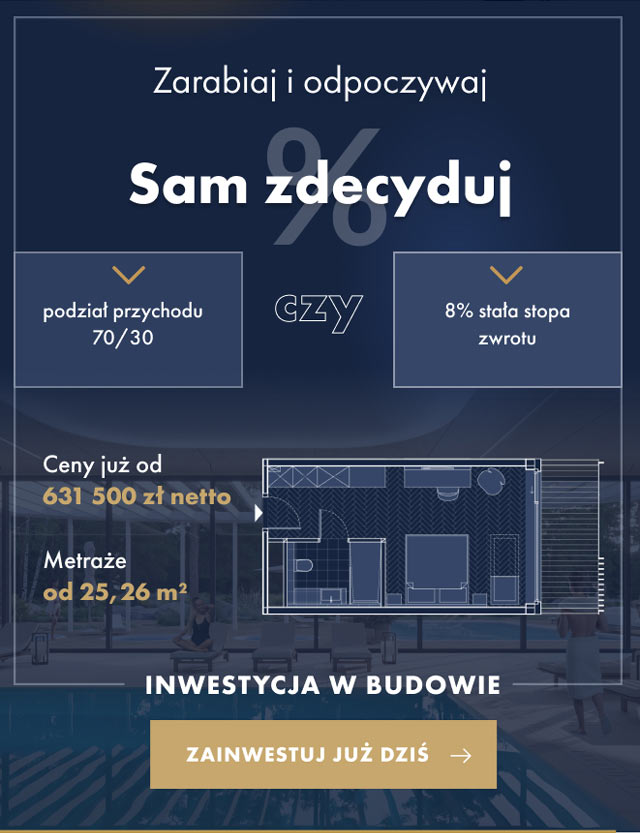 Radisson Blu Hotel Residences Międzywodziu - Zainwestuj w luksusowe apartamenty w 5 gwiazdkowym hotelu w Międzywodziu - Sprawdź